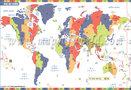 World Time Zone Map in Hindi